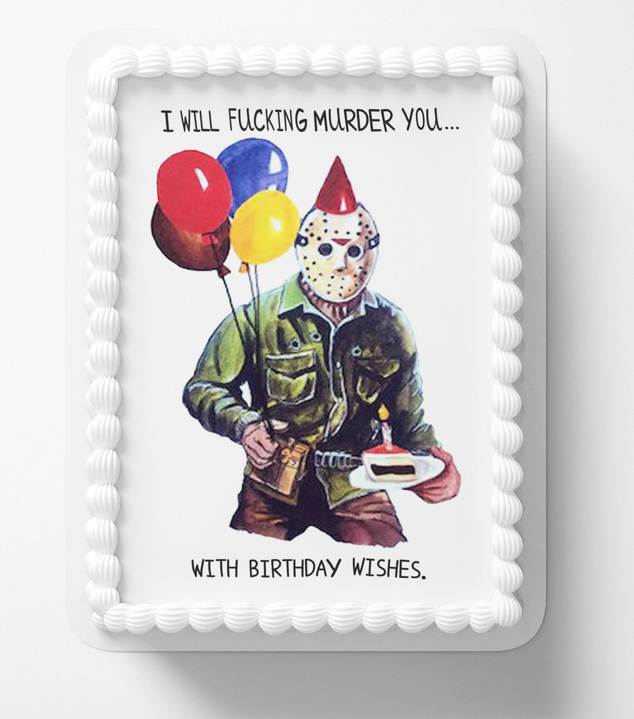 Jason Horror Wishes Funny Edible Cake Toppers Ediblecaketopper jason-horror-wishes-funny-edible-cake-toppers-ediblecaketopper