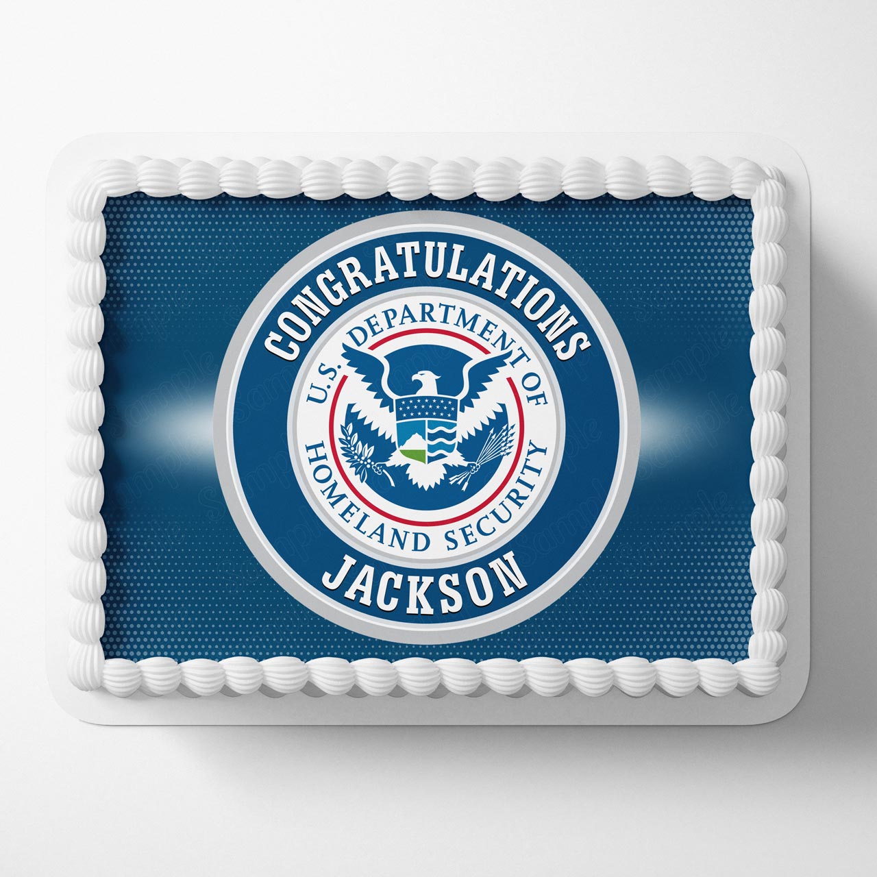 United States Department of Homeland Security DHS Rec Edible Cake