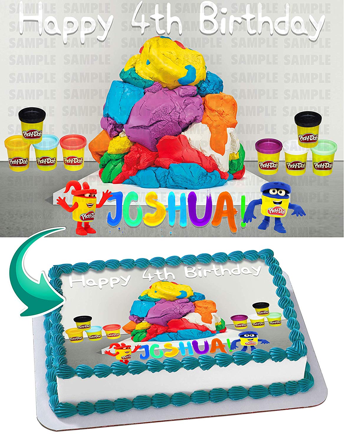 Play doh themed fashion cake