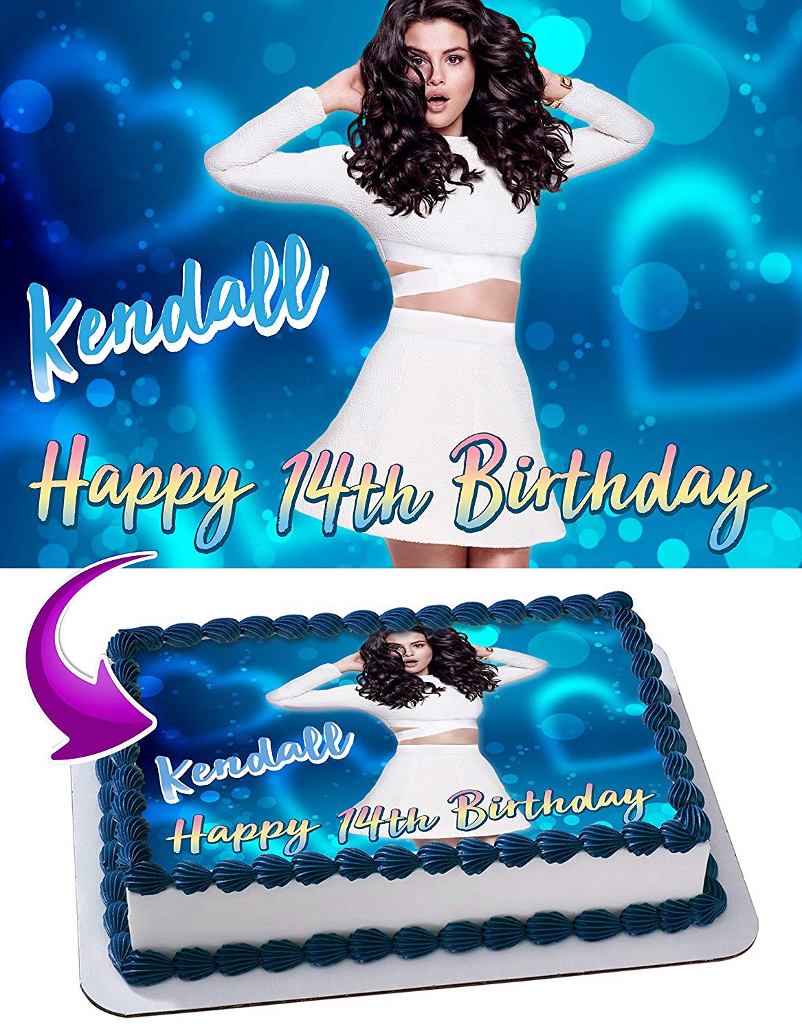 Selena Gomez Edible Cake Toppers – Ediblecaketopper