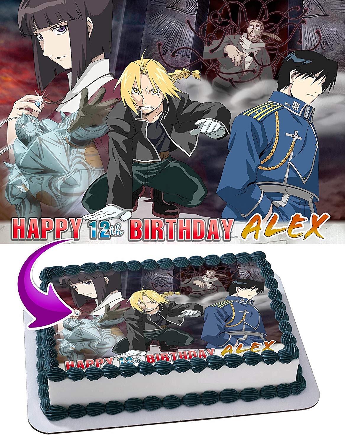 Fullmetal Alchemist Edible Cake Toppers Ediblecaketopper fullmetal-alchemist-edible-cake-toppers-ediblecaketopper