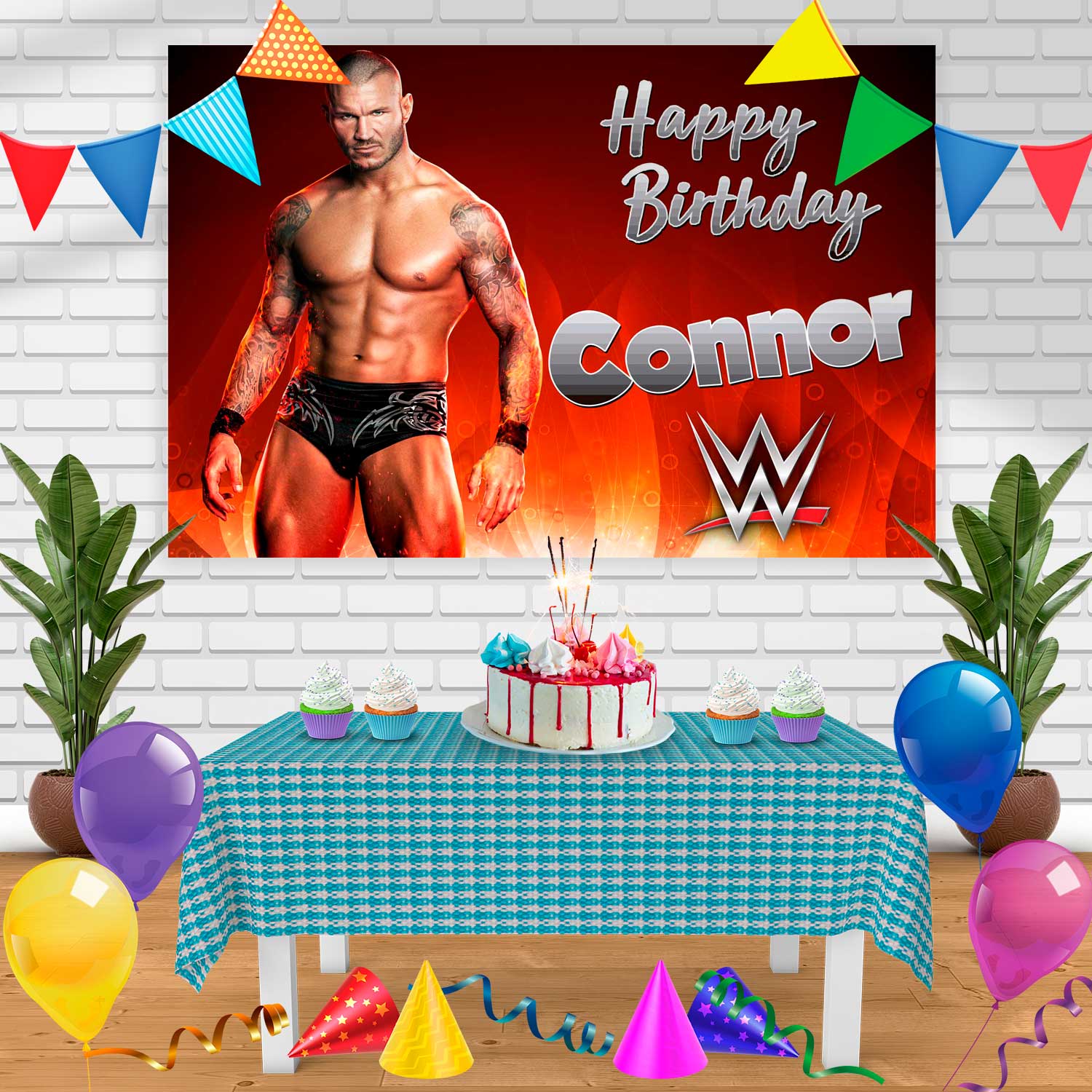 RANDY ORTON Birthday Banner Personalized Party Backdrop Decoration randy-orton-birthday-banner-personalized-party-backdrop-decoration