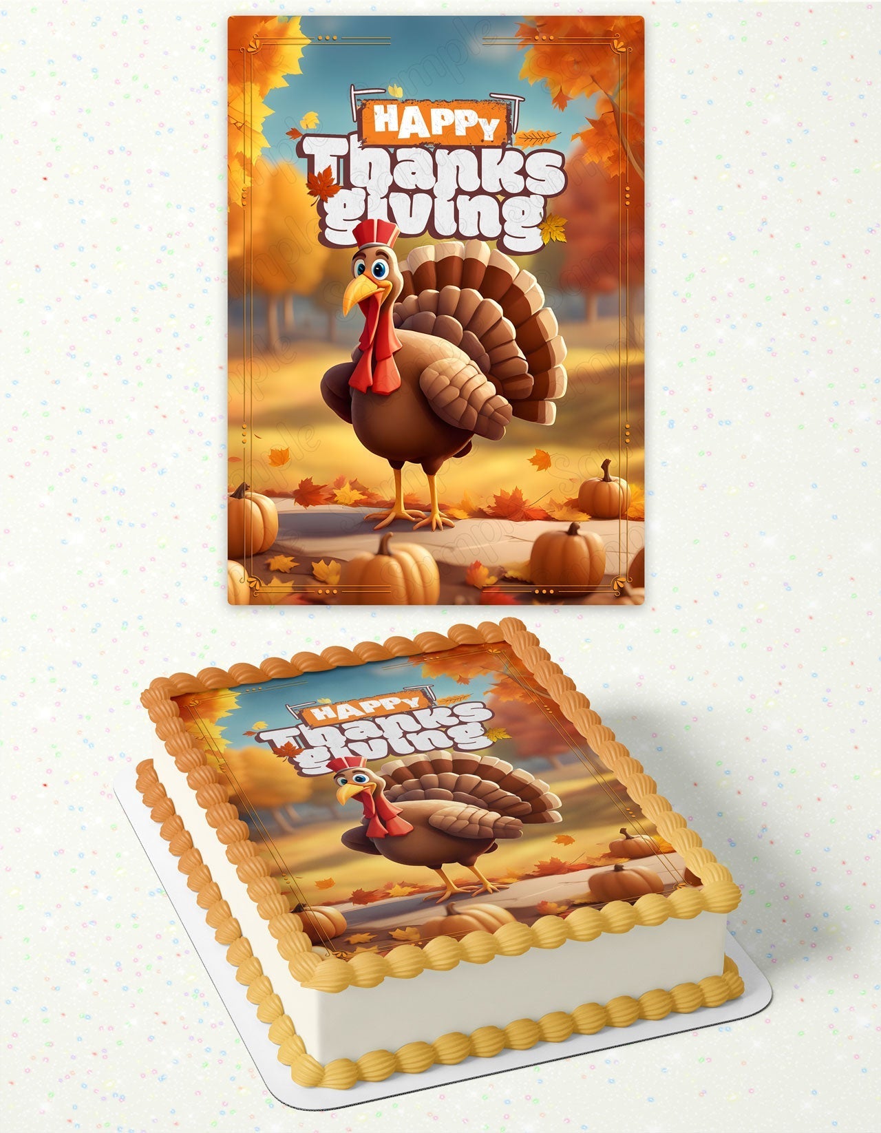 thumbnail image 2 of Happy Thanksgiving Cupcake Toppers - Free Printable 2 of 11