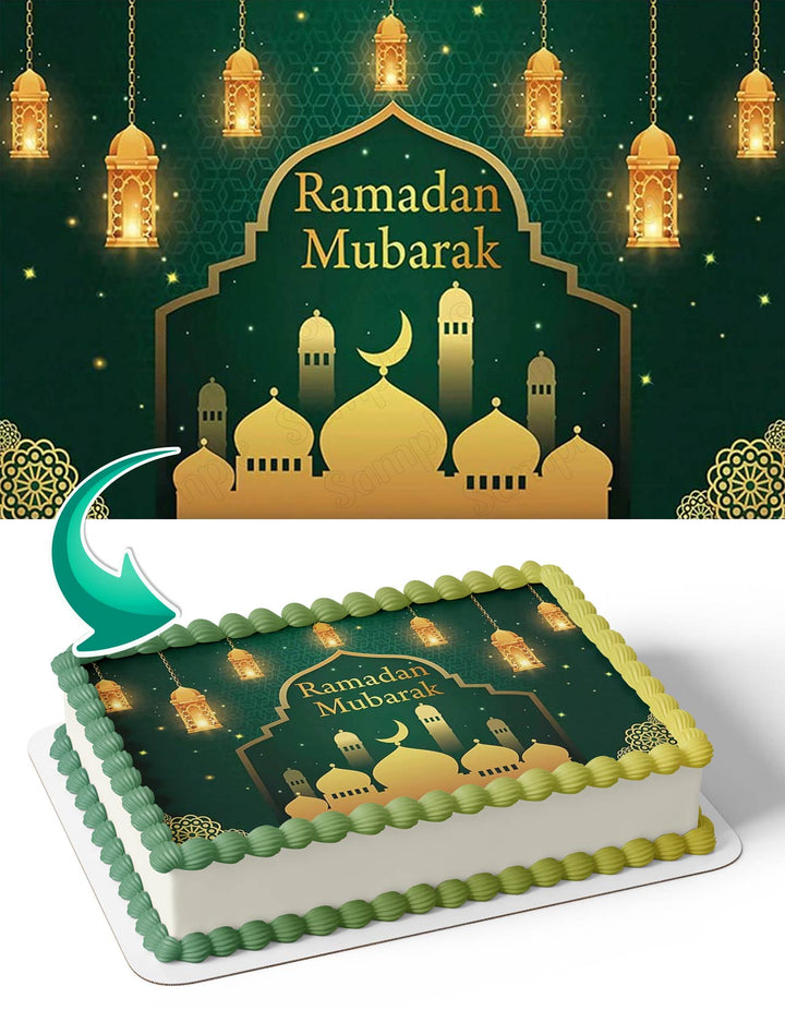 Ramadan Mubarak Islamic Celebration Edible Cake Toppers