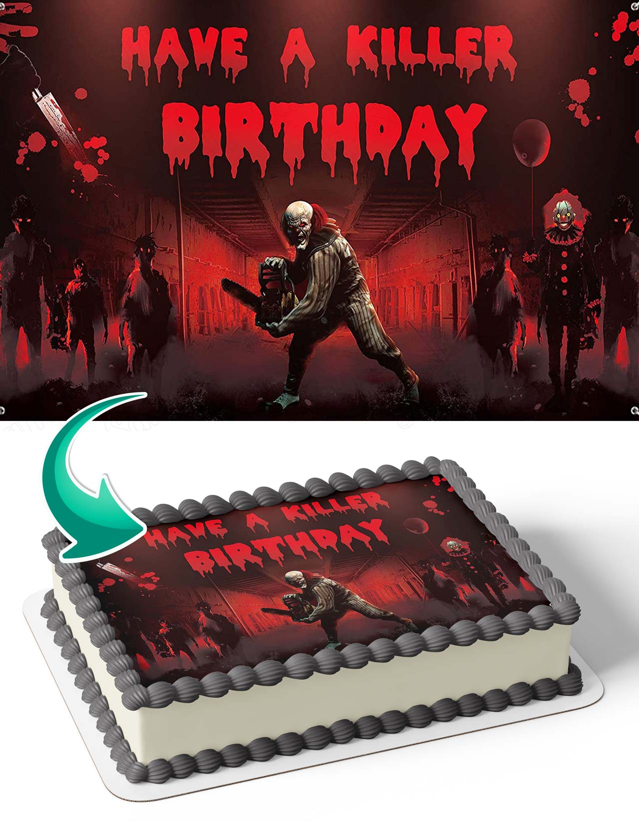 Have A Killer Birthday Horror Edible Cake Toppers Ediblecaketopper have-a-killer-birthday-horror-edible-cake-toppers-ediblecaketopper