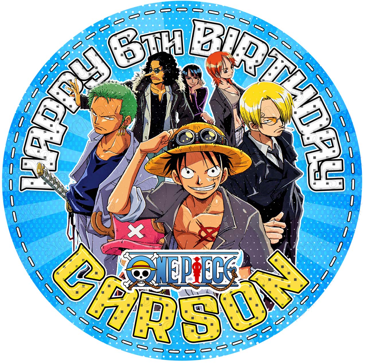 One Piece Anime Luffy Edible Cake Toppers Round Ediblecaketopper one-piece-anime-luffy-edible-cake-toppers-round-ediblecaketopper