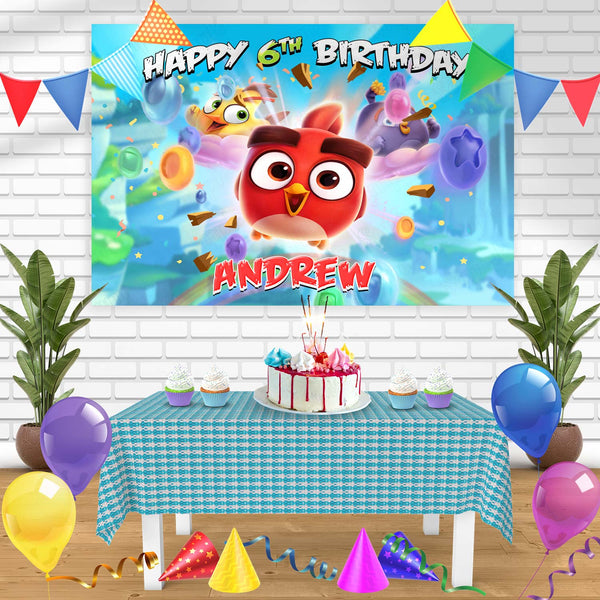Angry Birds Baby AB Bn Birthday Banner Personalized Party Backdrop Decoration