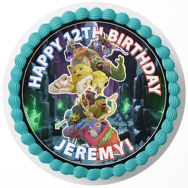 Animal Company Virtual Gamers Edible Image Cake Topper Personalized Birthday Sheet Decoration Custom Party Frosting