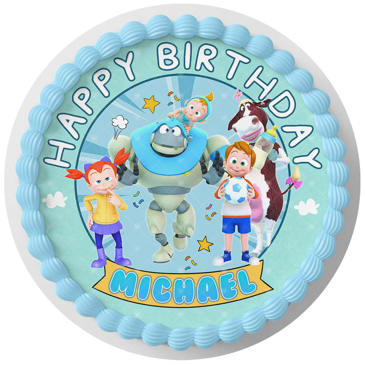 Arpo The Robot For All Kids Edible Cake Toppers Round