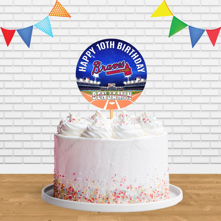 Atlanta Braves Cake Topper Centerpiece Birthday Party Decorations
