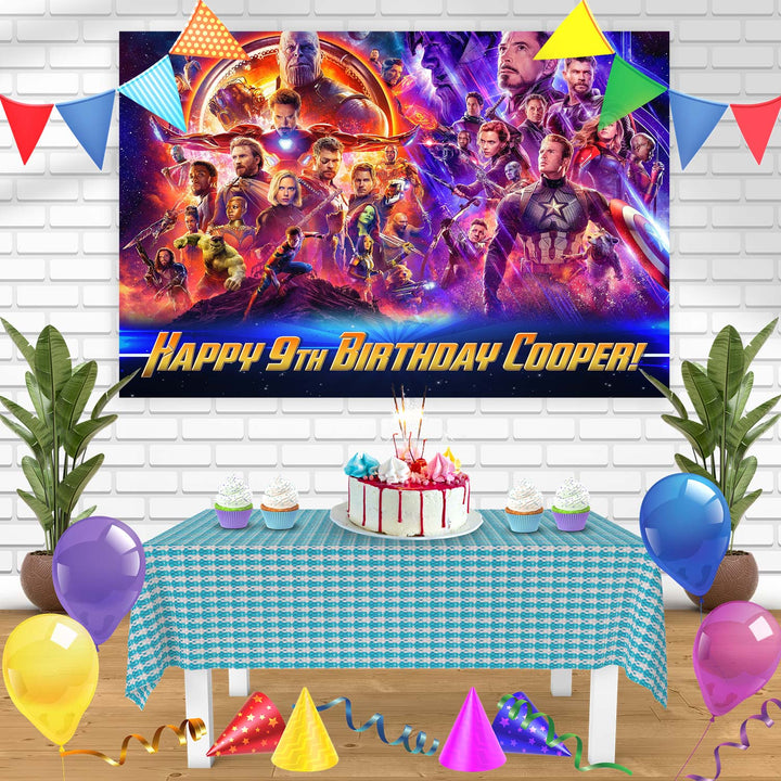 Avengers Infinity War Avengers Endgame Bn Birthday Banner Personalized Party Backdrop Decoration