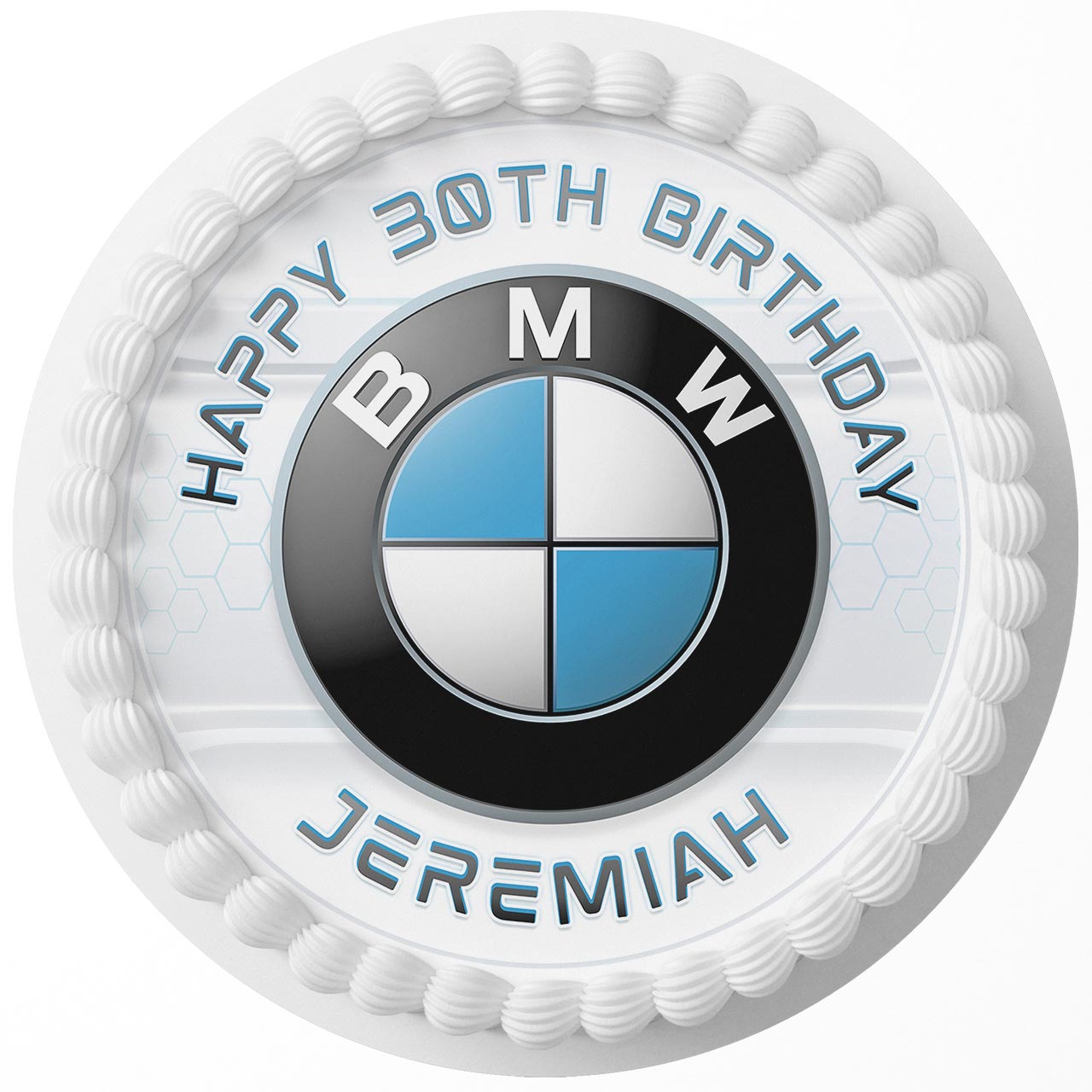 BMW Rd Edible Cake Toppers Round – Edible Cake Topper Corp