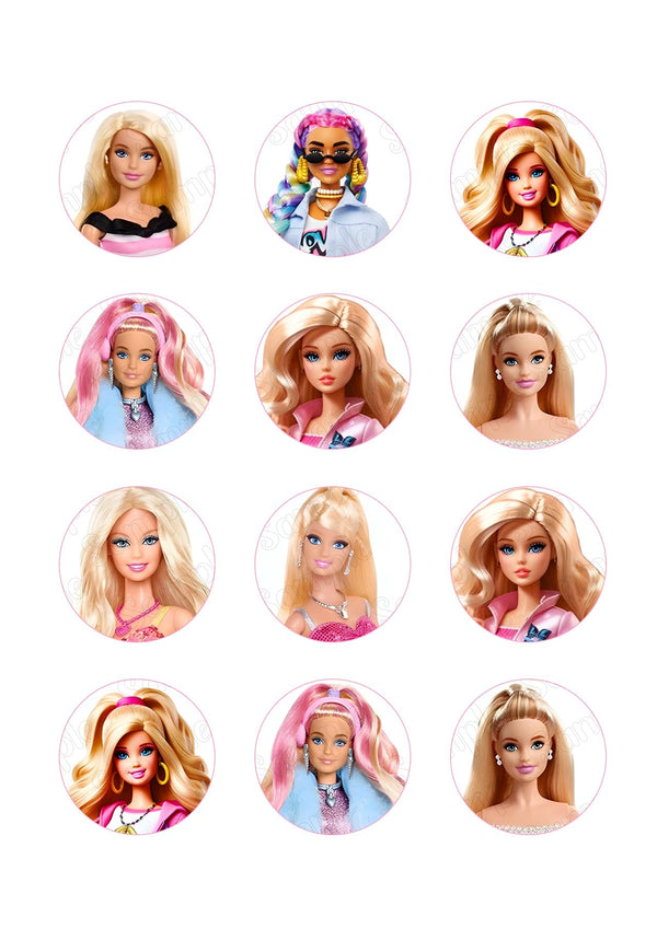 Barbie Cupcake Edible Cupcake Toppers