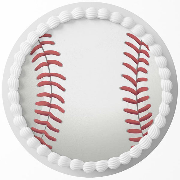 Baseball BS Edible Cake Toppers Round