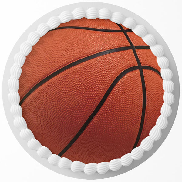 Basketball BK Edible Cake Toppers Round