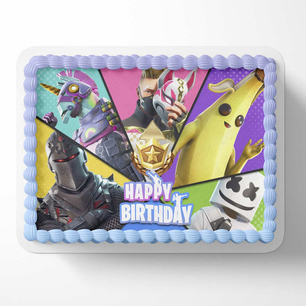 Batte Royale Gamers For The Nite Boys Girls Edible Cake Toppers