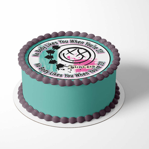 Blink 182 No Body Like You Edible Cake Toppers Round