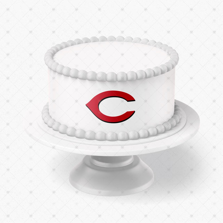 Cincinnati Reds Logo Edible Cake Toppers Logos