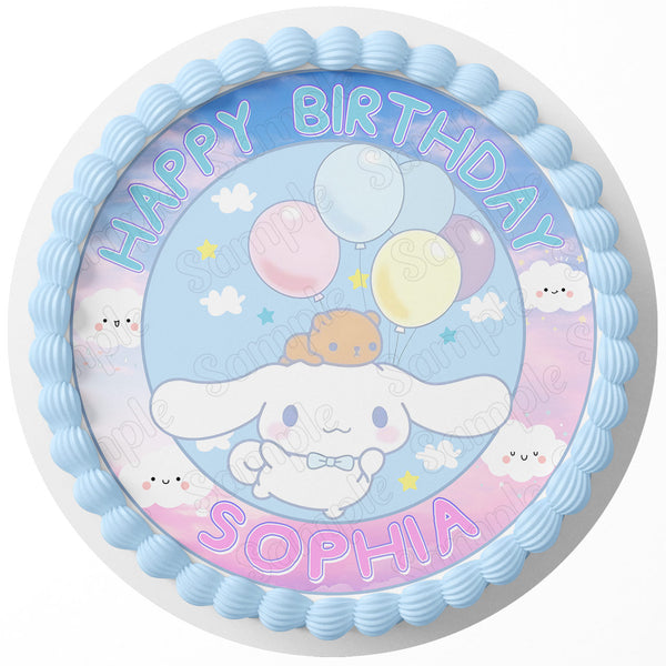 Cinnamonroll Sanrio Inspired Edible Image Cake Topper Personalized Birthday Sheet Decoration Custom Party Frosting