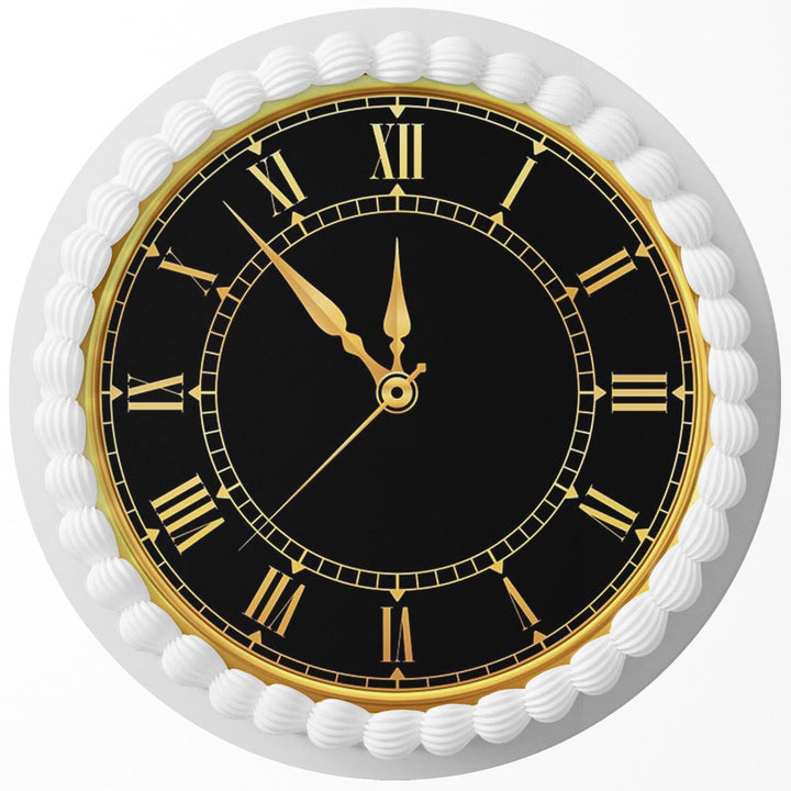 Countdown Xmas Happy New Year Eve Univ Edible Cake Toppers Round