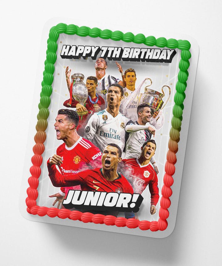 Cristiano Ronaldo CR7 Clubs Jersey Edible Cake Toppers