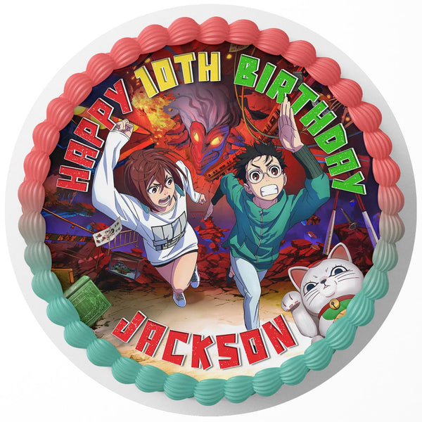 Dandadan Anime Ken Momo Rd Edible Cake Toppers Round