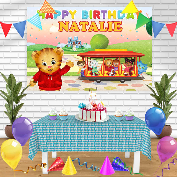 Daniel Tigers Neighborhood DTN Birthday Banner Personalized Party Backdrop Decoration