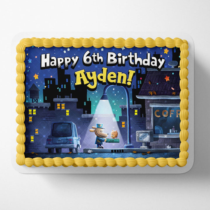 Dog Man Movie 2025 Edible Cake Toppers