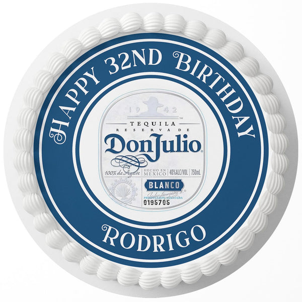 Don Julio Tequila Rd Edible Cake Toppers Round