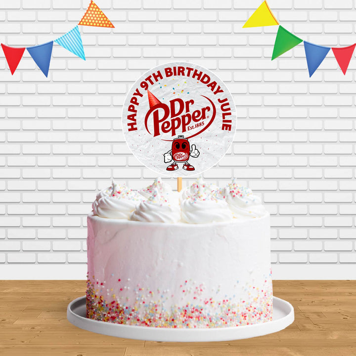 Dr Pepper DPR Cake Topper Centerpiece Birthday Party Decorations