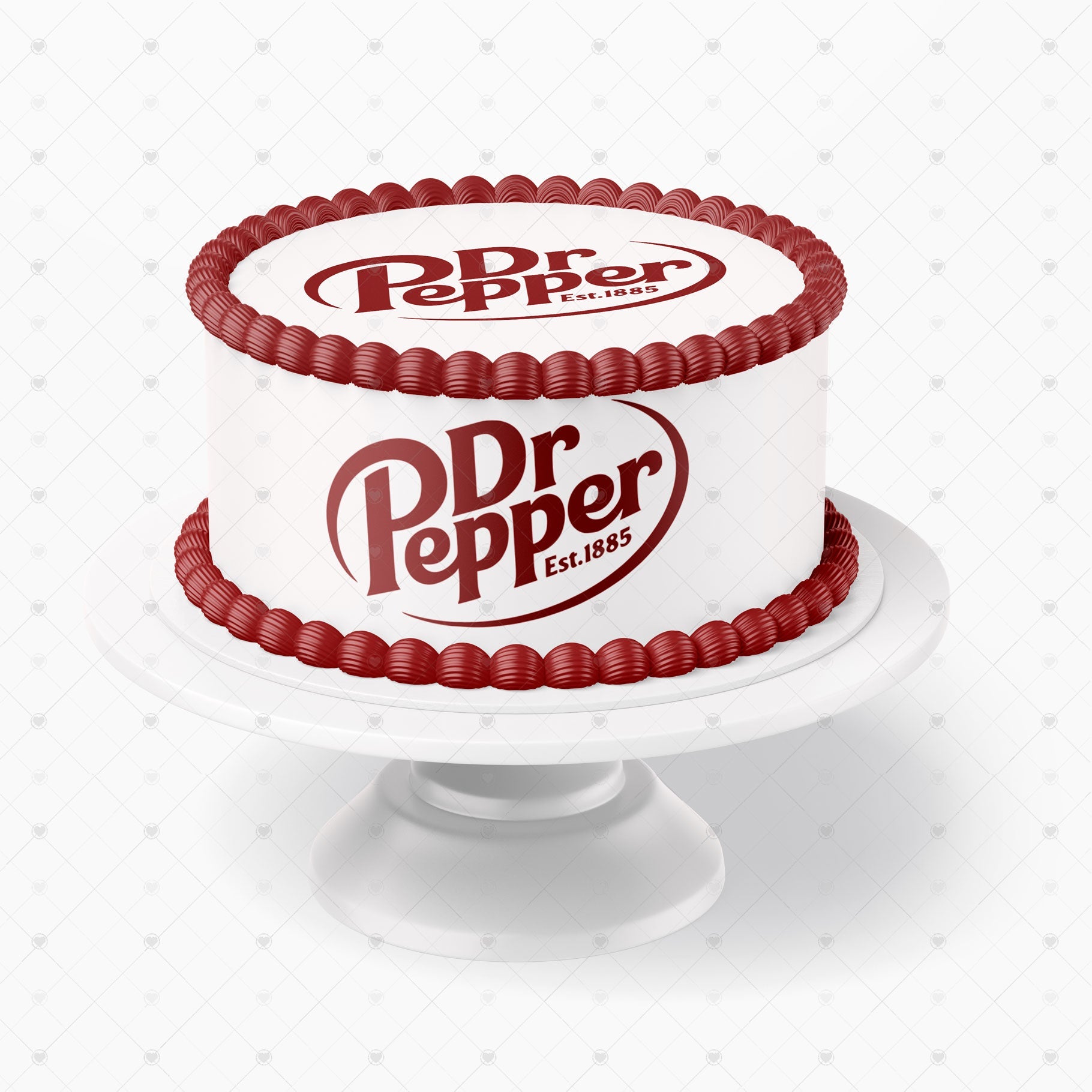 Tier Wrap Dr Pepper Logo Tier Wrap Edible Cake Toppers Round – Ediblecaketopper
