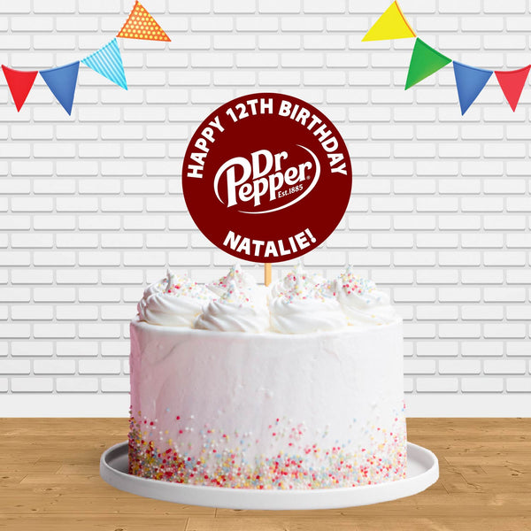 Dr Pepper Soft Drink Cake Topper Centerpiece Birthday Party Decorations