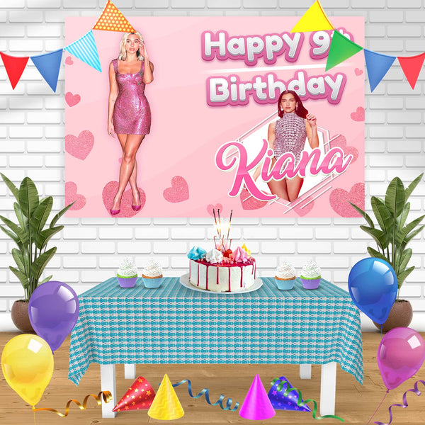 Dua Lipa Bn Birthday Banner Personalized Party Backdrop Decoration