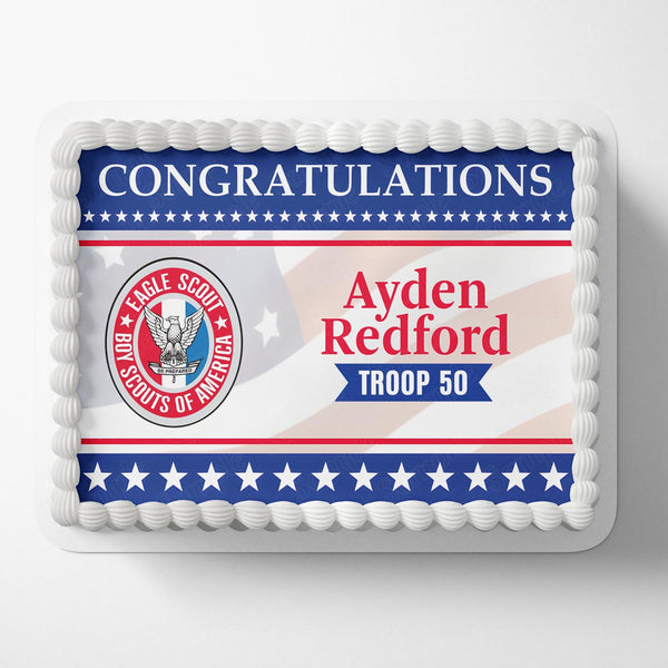 Eagle Scout The National Eagle Scout Association Troop Number Edible Cake Toppers