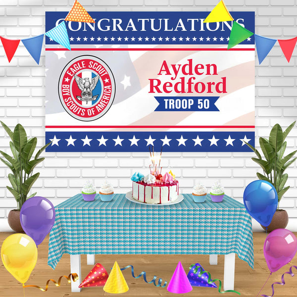 Eagle Scout The National Eagle Scout Association Troop Number Bn Birthday Banner Personalized Party Backdrop Decoration