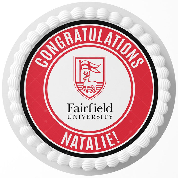 Fairfield University Edible Cake Toppers Round