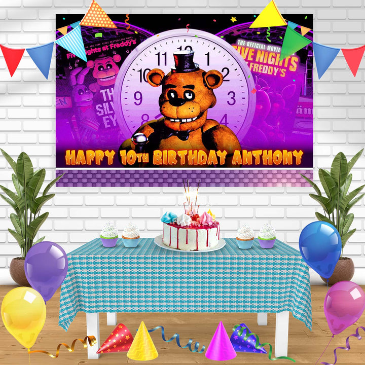 Five Nights at Freddys Game PBK Bn Birthday Banner Personalized Party Backdrop Decoration