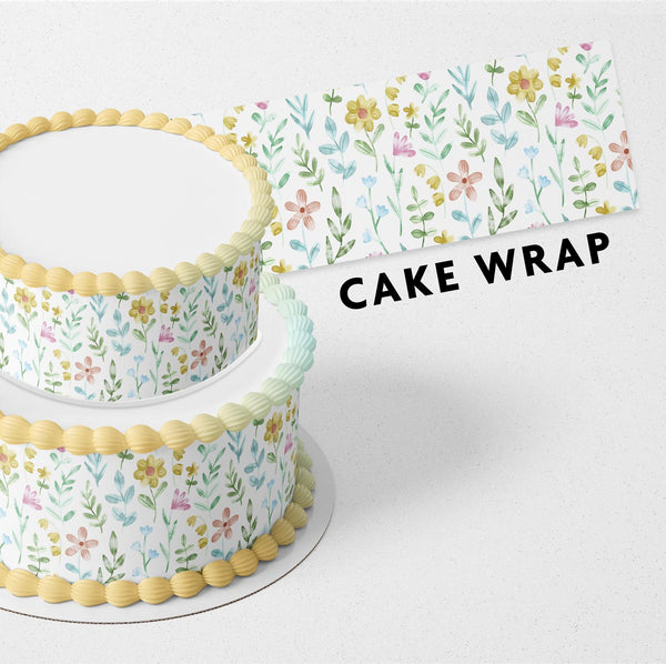 Flowers Strips Edible Cake Toppers Cake Wraps