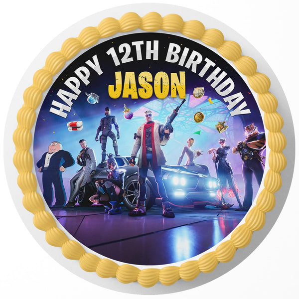 Fortnite Battle Pass Chapter 5 Season 1 Rd Edible Cake Toppers Round