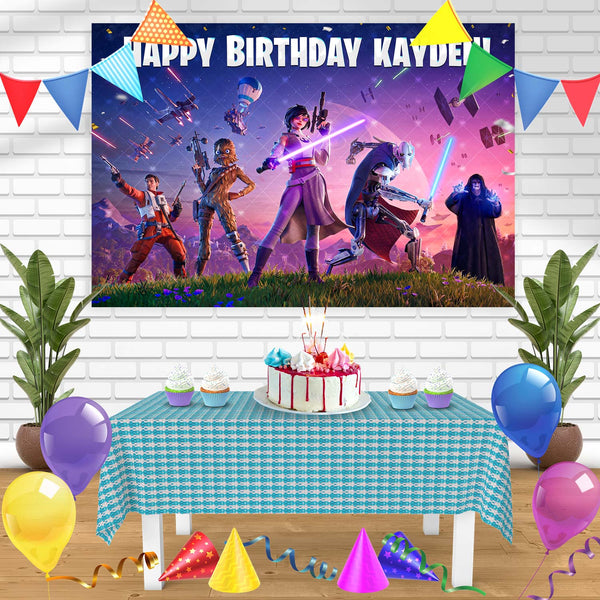 Fortnite Chapter 6 Season 3 Birthday Banner Personalized Party Backdrop Decoration
