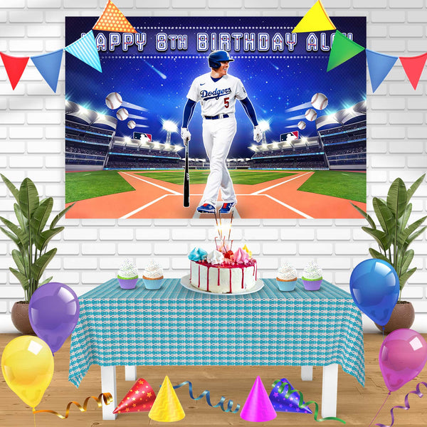 Freddie Freeman Dodgers Bn Birthday Banner Personalized Party Backdrop Decoration