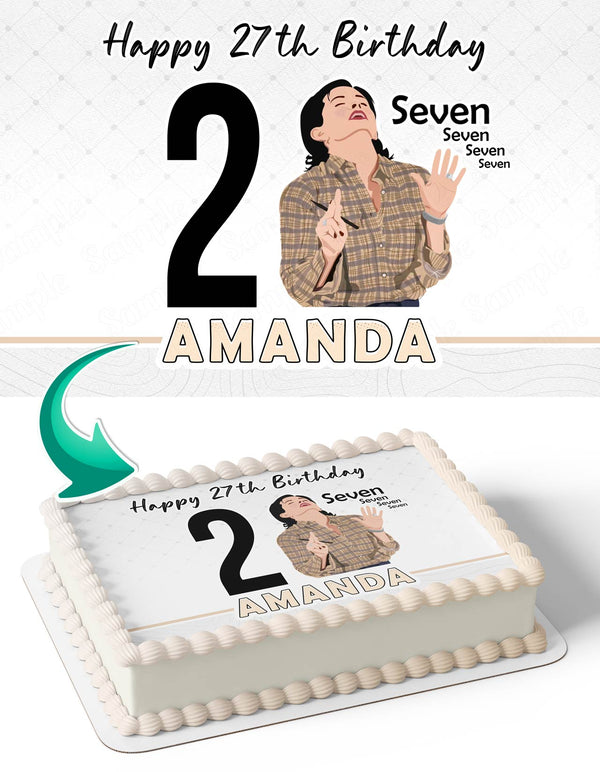 Friends Monica Geller Seven Meme Edible Cake Toppers