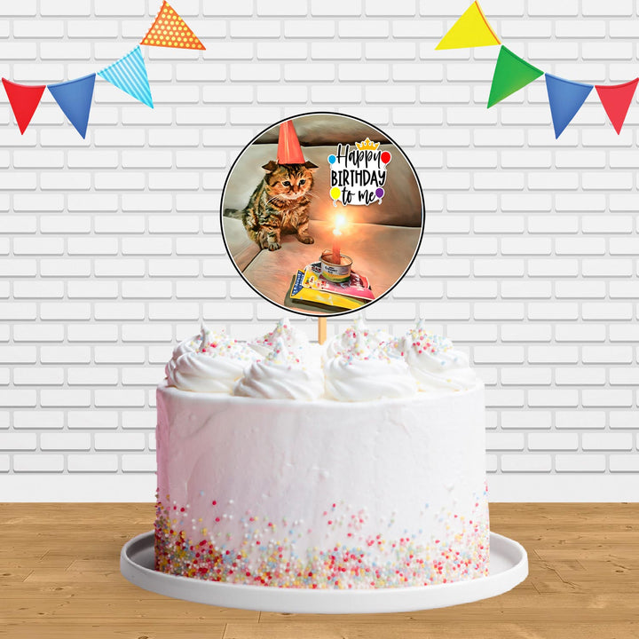 Funny Cat Meme Happy Birthday to Me Ct Cake Topper Centerpiece Birthday Party Decorations