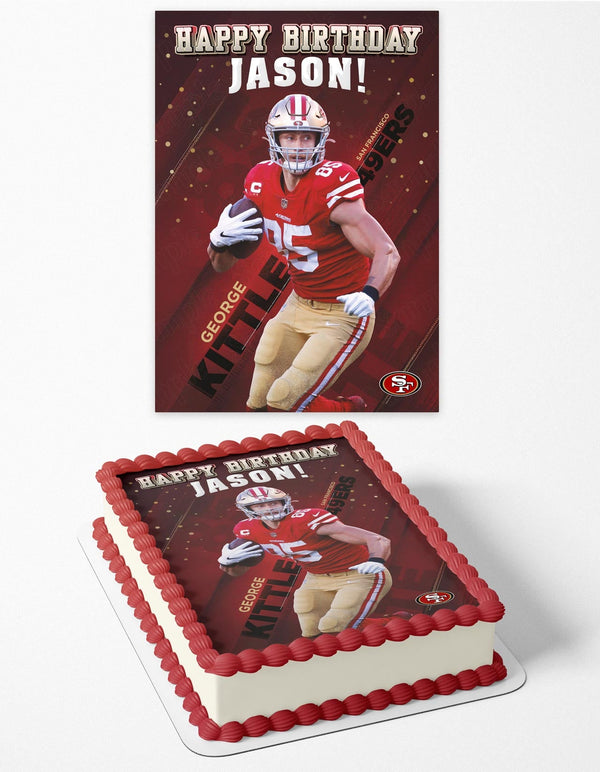 George Kittle San Francisco 49ers NFL Pt Edible Cake Toppers