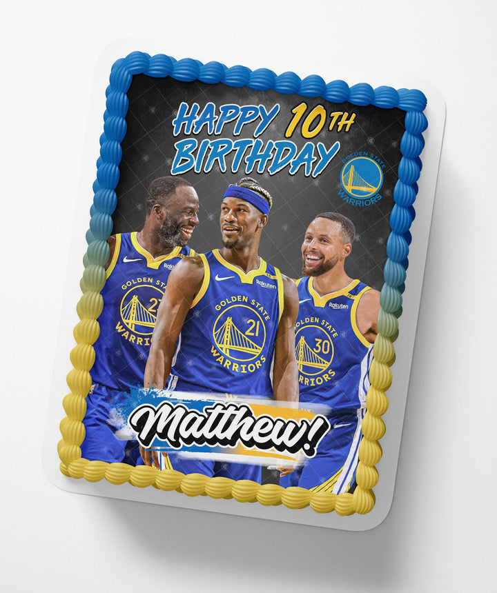 Golden State Warriors Jimmy Buttler Stephen Curry Draymond Green Edible Cake Toppers