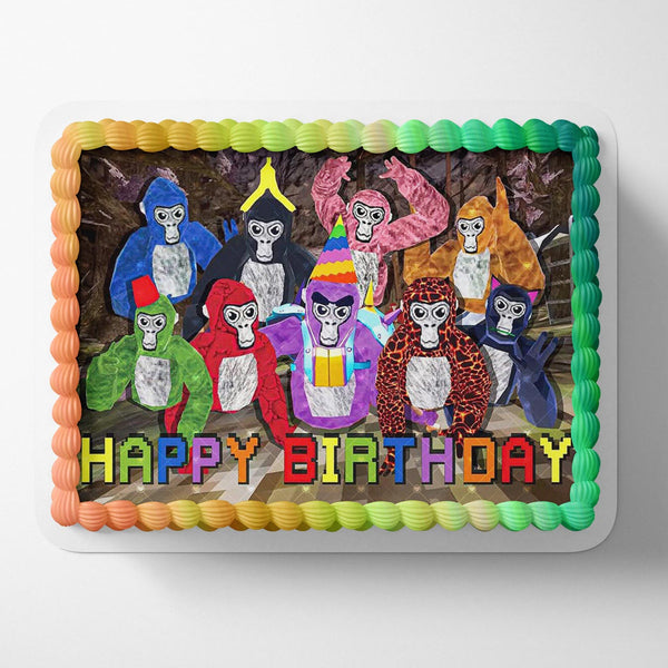Gorilla Tag Become Monke DWA Edible Cake Toppers