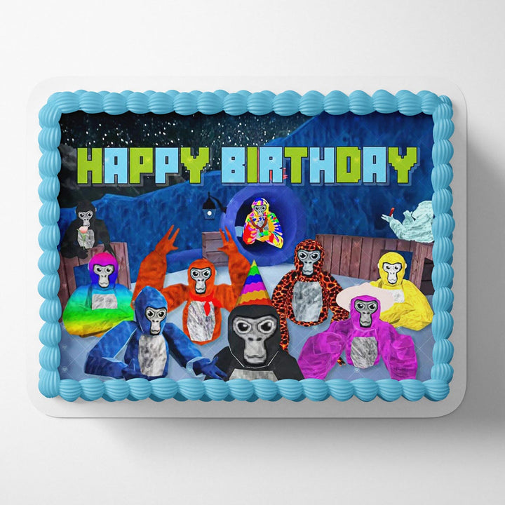 Gorilla Tag Become Monke FDT Edible Cake Toppers