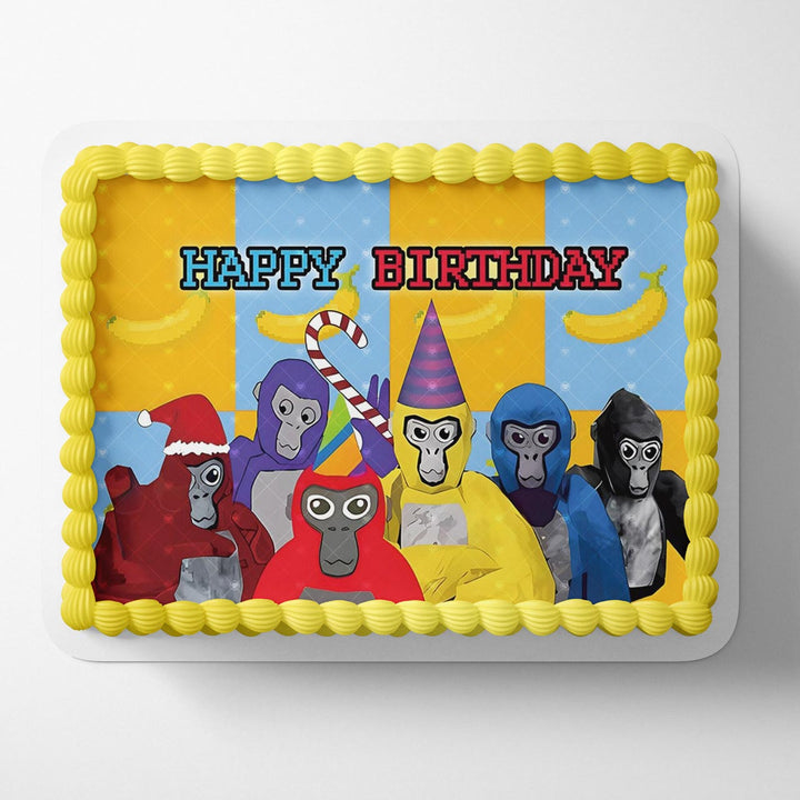 Gorilla Tag Become Monke PTG Edible Cake Toppers