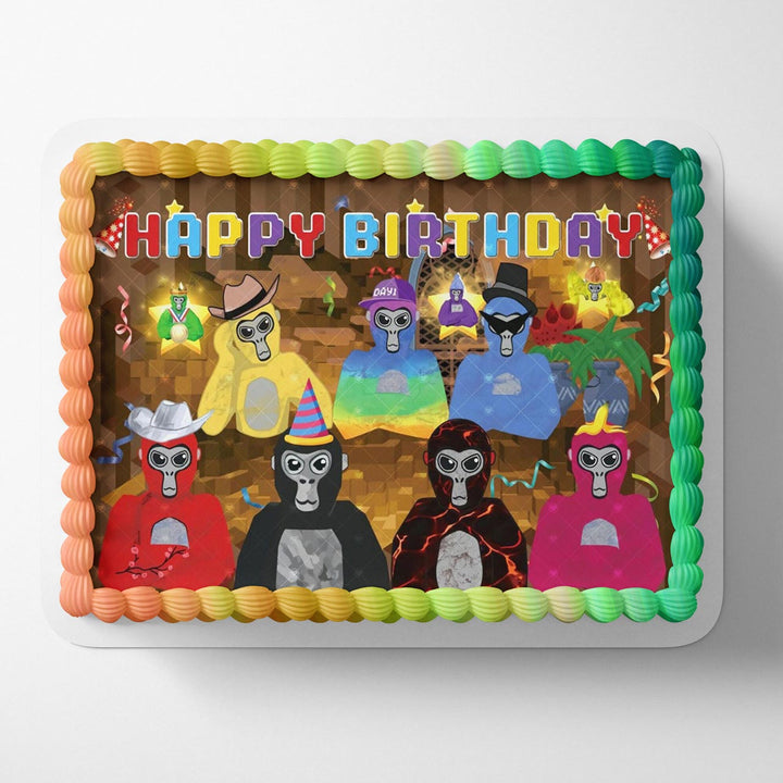 Gorilla Tag Become Monke THB Edible Cake Toppers