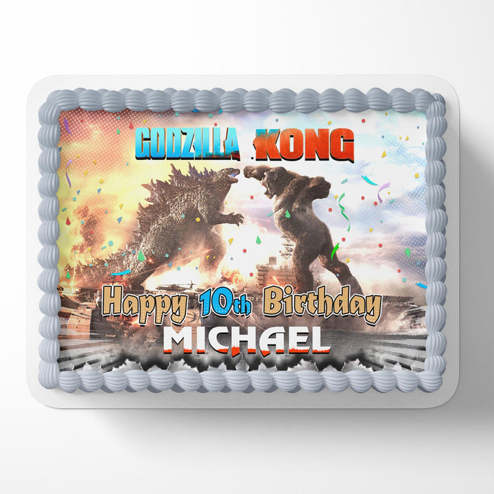 Gorilla vs Godzilla King Kong Edible Cake Toppers